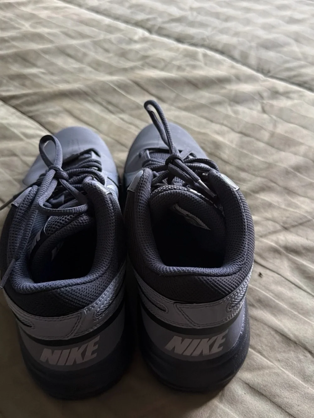 Nike Men’s Dark Gray and White Training Sneakers